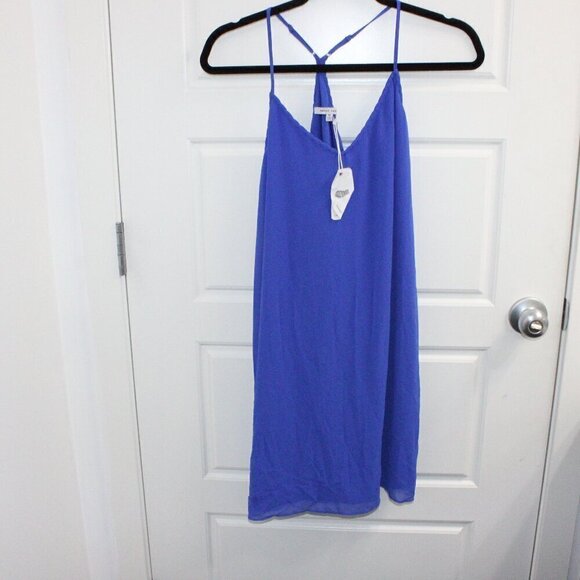 NWT Naked Zebra Royal Blue Tank Mini Dress Flowy Size Small - Picture 1 of 3